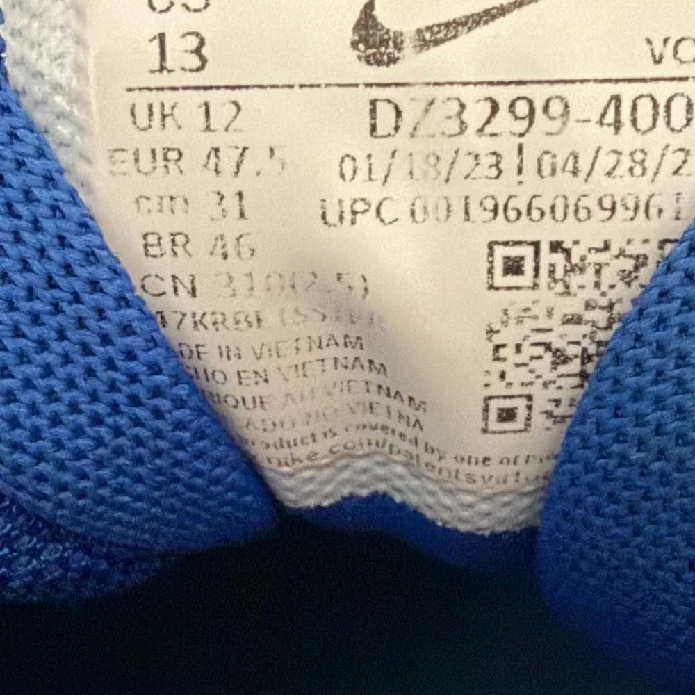 Men’s Nike LeBron Witness 7 basketball shoes in the Game Royal and White SZ 13 - Picture 5 of 6